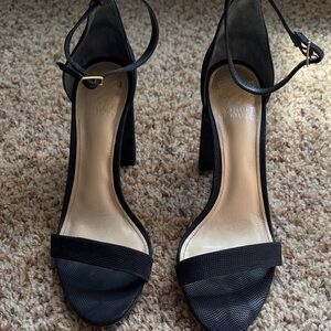 Vince Camuto Black Ankle Strap Heels